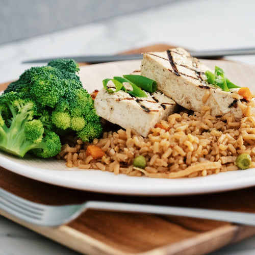 Grilled Tofu with Oriental Brown Rice